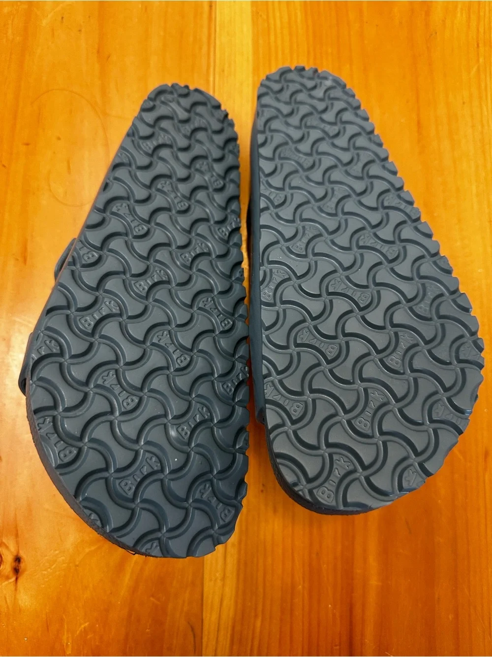 Birkenstock Mens Two-Strap Slide Sandals in Slate Blue